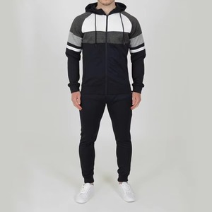 Conjunto Deportivo con Capucha para Hombre, Diseño Color Block, Manga Larga, Cierre de Cremallera, Pantalones Casuales con Bolsillos Laterales, Ropa de Otoño - Product Image 4