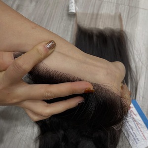 Extensions de cheveux naturels noirs avec fermeture en dentelle et dentelle HD, tissage vietnamien, prêtes à être expédiées - Product Image 3