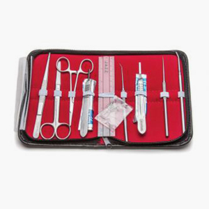 Kit de dissection professionnel haut de gamme avec manche de scalpel, lames et instruments en acier inoxydable dans un étui en cuir, certifié CE ISO - Product Image 2