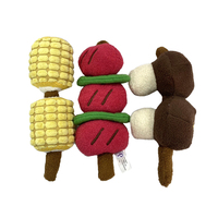 Perla Indestructible Squeaky BBQ Simulation Champignon Câlin Jouet à Mâcher pour Chiens Drôle Polyester Peluche Jouet Toutes Les Vacances