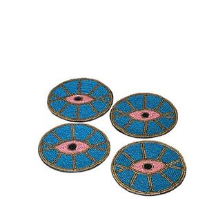 Premium Craftsmanship Classic Glass <b>Bead</b> Cup <b>Coasters</b> Reusable Premium Mats & Pads for Housewarming Gifts - Product Image 1