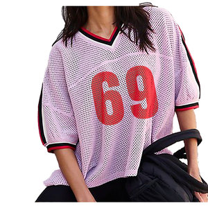 Camiseta de Fútbol de Malla Transpirable de Alta Calidad, 100% Poliéster, Cuello Acanalado, Impresión por Transferencia de Calor Personalizada, Secado Rápido - Product Image 6