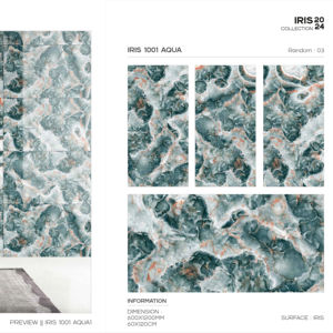 Azulejo de Porcelana Iris de Lujo, 600x1200, Formato Grande, Superficie con Efecto Cristal Premium, para Paredes y Pisos, Diseño Interior y Exterior Moderno - Product Image 1