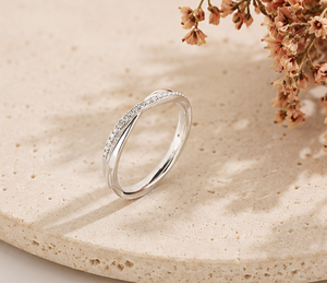 Seaila 925 Sterling <b>Silver</b> <b>Cross</b> Engagement <b>Ring</b> Pave Setting Cubic Zirconia Women Minimalist Trendy Fashion Jewelry Third Party - Product Image 3