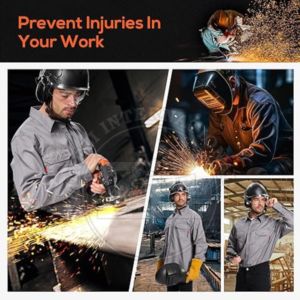 Camisas de Trabajo de Seguridad para Soldadura ZUNEZI ZI-8036, Resistentes al Fuego y al Vapor, de Manga Corta, de Algodón, para Hombre, Industriales - Product Image 4