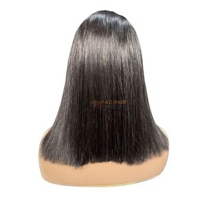 Perruques Bob en cheveux humains vietnamiens bruts, prêtes à être expédiées, 12 pouces, sans colle, cuticules alignées, cheveux raides comme des baguettes - Product Image 3