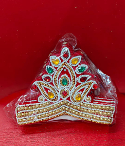 Corona Mukut de Acrílico con Cristales de Imitación, Elegante y Hecha a Mano, para Ídolos Hindúes, Venta al por Mayor y Suministro a Granel al Mejor Precio - Product Image 5