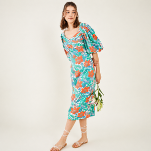 Vestido Casual de Uso Diario Fresh Bloom con Forro de Algodón Tejido, Cintura Natural y Silueta en A - Product Image 3