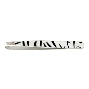High Quality Slanted Eyebrow Tweezers For Plucking <b>Threading</b> Hair Removal Tweezers With Comfortable Plain Handle - Product Image 3
