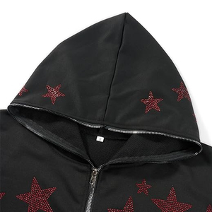 Sweat-shirts à strass pour hommes, vente en gros OEM, 100% coton molletonné, respirant, confortable, vêtements décontractés, haute qualité, écologique, pas cher - Product Image 4