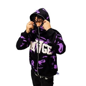 Sweat-shirt à capuche streetwear pour homme avec logo personnalisé, en molleton de coton surdimensionné, imperméable, respirant, avec poches, conception OEM - Product Image 1