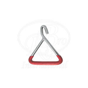 Poignée de chaîne obstétricale en acier inoxydable avec poignée laminée en PVC, finition satinée réutilisable, 6 pouces x 5 pouces, outil vétérinaire pour l'accouchement - Product Image 1