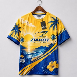 เสื้อยืด ZIAKOT รุ่นใหม่ ออกแบบพิเศษสำหรับผู้ชาย สีทอง เขียว-ขาว เพื่อการเล่นกีฬา - Product Image 4