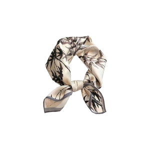 Wholesale Custom Ethnic Women's Silk Bandana <b>Scarf</b> Solid Plaid Pattern Printed Custom Logo High Quality Head <b>Scarf</b> - Product Image 4