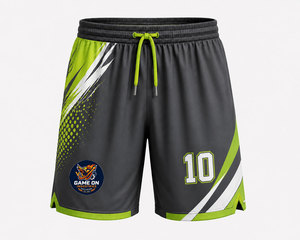Shorts de football unisexes de qualité supérieure, taille plus, pour adultes, performance athlétique, respirant, évacuant l'humidité, personnalisable, élastique - Product Image 1