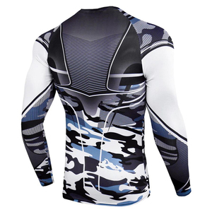 Hot Sale Custom Rash Guard Manufacturer Factory Men Sublimation <b>Printed</b> Rash Guard Gym <b>Surfing</b> Diving Rash guard MMA OEM Service - Product Image 2