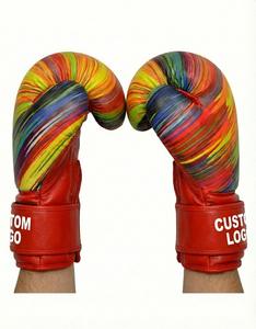 Gants de boxe en cuir personnalisés avec logo imprimé, lacets, doigts entièrement couverts, évacuation de l'humidité, entraînement - Product Image 3