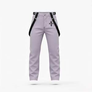 Pantalon de ski pour homme personnalisé, en polyester 100 %, teint uni, imperméable 10 000 mm, isolation polaire 240 g, fermeture auto-agrippante - Product Image 5