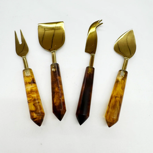 Stainless Steel & Resin <b>Cheese</b> <b>Knife</b> <b>Set</b> with Durable Handles Dishwasher Safe - Product Image 5