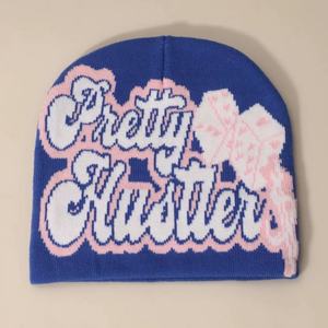 Gorros acrílicos de punto cálidos de invierno unisex, gorros Jacquard con logotipo personalizado para hombres y mujeres, venta al por mayor para viajes - Product Image 4