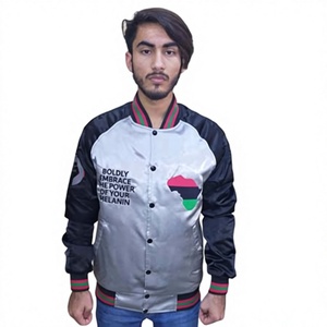 Parches de Letras Bordadas Personalizadas, Chaquetas Varsity de Satén con Bordado 3D Vintage, Chaqueta Bomber de Alta Calidad, Chaqueta con Logotipo Personalizado - Product Image 6