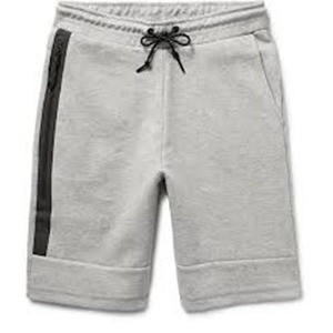 Shorts de sport décontractés d'été pour hommes avec logo personnalisé, en coton, taille élastique, unis, avec poche - Product Image 4
