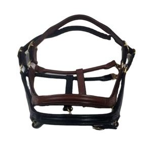 Collar de cabeza ajustable de cuero de caballo, COLOR marrón y negro - Product Image 1