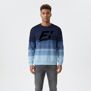 Men's Color Gradient Striped Sweatshirt Crewneck <b>Long</b> <b>Sleeve</b> Casual Streetwear Pullover <b>Top</b> Wholesale Apparel - Product Image 1