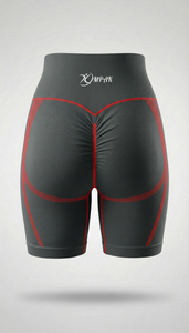 Women's Hot Elastic Waist Breathable Quick Dry High Waist Gym Yoga Fitness Workout <b>Booty</b> Lifting Biker Shorts - Product Image 5