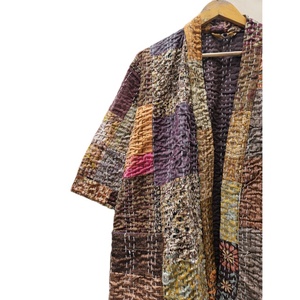 Kimono de seda con estampado de Patola India Vintage para mujer, Vestido largo de playa con cierre de cintura elástica para verano, bata de dormir, regalos - Product Image 2