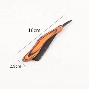 High Quality Wooden Handle Straight Edge Razor Men Stainless Steel Manual Cut Throat Barber Shaving Razor Certified Body - Product Image 6