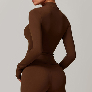 Camiseta Deportiva de Compresión de Manga Larga para Hombre, Cortavientos, Otoñal, Suave, Cómoda, Ligera, de Secado Rápido, con Cierre Frontal sin Costuras - Product Image 5