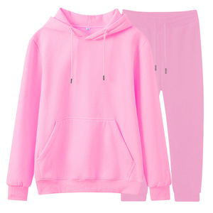 Conjunto de Sudadera con Capucha Amarilla Unisex, Corte Regular, Sudadera y Pantalones de Punto Casuales con Cordón y Bolsillos, para Otoño - Product Image 3