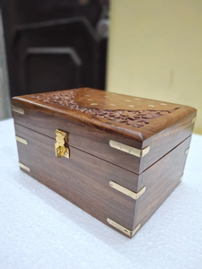 Decorative Wooden <b>Box</b> Handmade Carved Storage <b>Box</b> For Jewelry <b>Keepsake</b> Gifts Home Decor And Multipurpose Use - Product Image 1