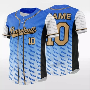 Maillot de baseball sublimé pour hommes, impression numérique personnalisée, uniforme d'équipe, respirant, séchage rapide, pour l'entraînement - Product Image 1