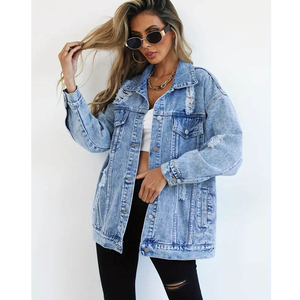 Vente directe d'usine, veste en jean pour femme avec logo personnalisé, veste en jean pour homme de qualité supérieure confortable à manches longues - Product Image 4