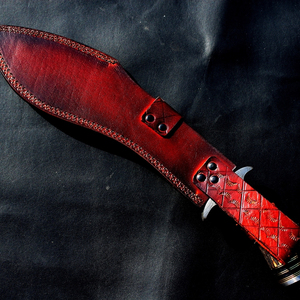Couteau à lame fixe durable, outil de survie en plein air, camping, acier Damas, manche en os, 30 cm, garantie 3 ans, OEM ODM personnalisé - Product Image 6
