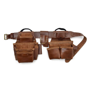 Professional Best Quality Made Tool Bag With Belts Wholesale Men's Pure Leather Tool Kit Belts In Solid Color - Product Image 1