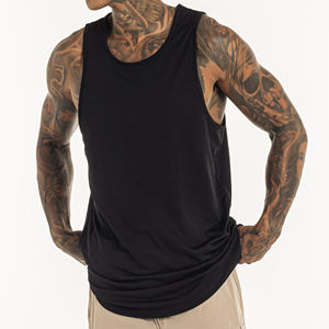 Men's Sleeveless Gym <b>Vest</b> Breathable Workout Muscle <b>Stringer</b> Cut-Off Y Back Tank Tops Fitness Pattern Wholesale - Product Image 4