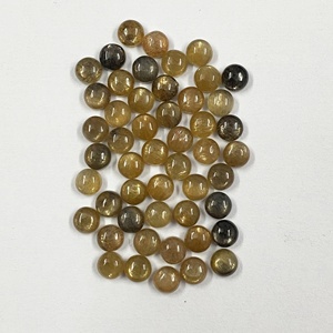 Cabochon plat naturel de haute qualité de 5mm pierres précieuses en vrac éclat doré certifié pour la fabrication de bijoux coût d'usine - Product Image 2