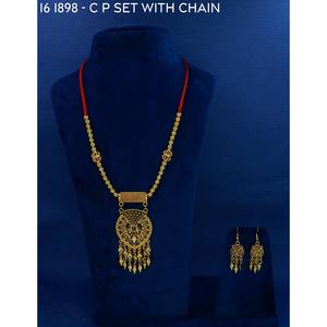 Exquisitos y Lujosos Conjuntos de Joyería de Moda para Bodas en el Medio Oriente, Estilo Dubái, de Aleación de Cobre con Baño de Oro, Collar y Pendientes para Mujer - Product Image 3