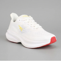 Chaussures de course basses blanches pour hommes, respirantes, à lacets, légères et amorties, pour l'entraînement et le fitness