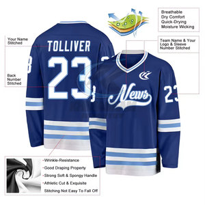 Custom <b>Cheap</b> Team Sublimated Breathable Summer Ice Hockey Jersey Short Sleeve Custom Made Adult Size Men - Product Image 3
