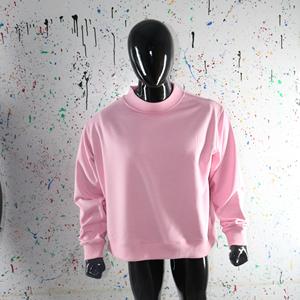 Sudadera rosa con cuello alto 100% algodón, sudadera de cuello ancho URBAN PRODUCTIONS - Product Image 1