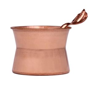 Juego de Panchpatra y Cuchara de Cobre Nitya de 50g, Recipiente Tradicional de Cobre para Hawan Aarti y Rituales Religiosos, Artículos para Puja, Templo y Hogar - Product Image 1