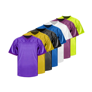 เสื้อกีฬาแขนสั้นคอวี ผ้าโพลีเอสเตอร์ 100% ระบายอากาศ ซับเหงื่อ ดีไซน์ปรับแต่งได้ คุณภาพดีที่สุด ขายดี - Product Image 1