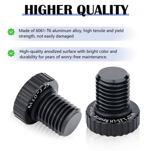 Bouchon de trou de rétroviseur de <span class=keywords><strong>moto</strong></span> M10x1.25, adapté à <span class=keywords><strong>Honda</strong></span>, Yamaha, Kawasaki, Suzuki, Ducati, ATV, BMW et à la plupart des motos ou vélos, etc. - Product Image 4