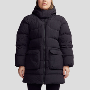 Chaqueta de plumón impermeable y cortavientos para mujer, gruesa, de invierno, con capucha, para exteriores, talla grande, al por mayor, abrigo acolchado cálido - Product Image 2