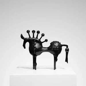 H 20.32 x L 30.48 x W 7.62 cm Animal Sculpture Handmade Metal <b>Figure</b> Tabletop Decor for Living Room - Product Image 1