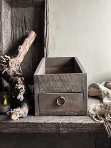 Rustic <b>Small</b> Wooden <b>Storage</b> Bin with <b>Drawer</b> Handmade Vintage Organizer Box Decorative Home <b>Storage</b> Furniture for Living Room - Product Image 4